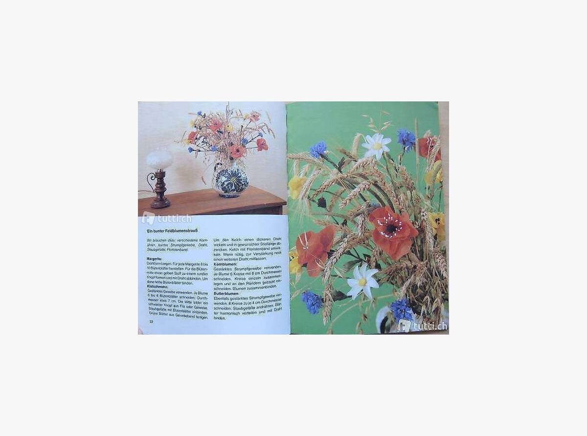 Auktion Schweiz | Basteln & Handgemacht | Blumen aus Strumpfgewebe (Susanne Dilger)