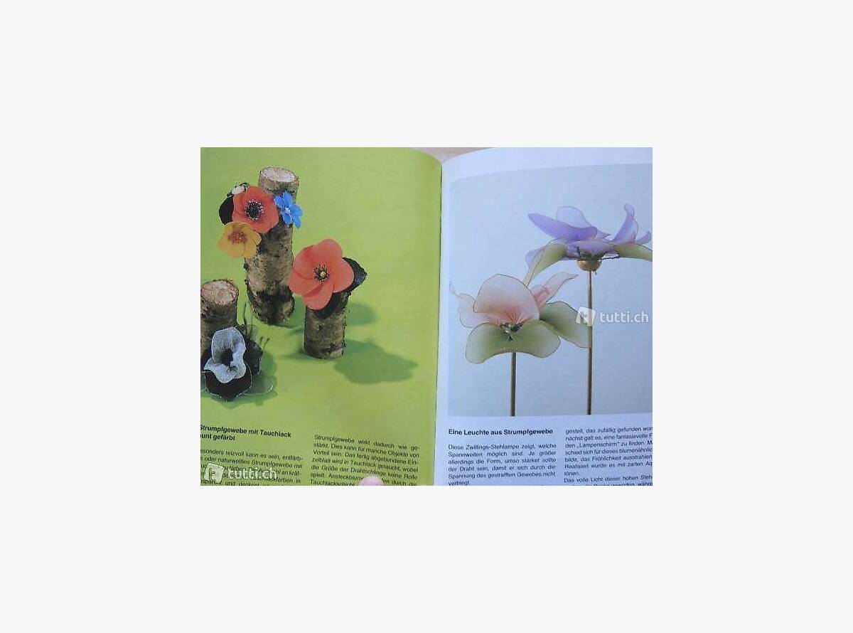Auktion Schweiz | Basteln & Handgemacht | Blumen aus Strumpfgewebe (Susanne Dilger)