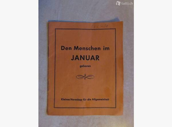 Auktion Schweiz | Bücher & Musik | DEN MENSCHEN IM JANUAR